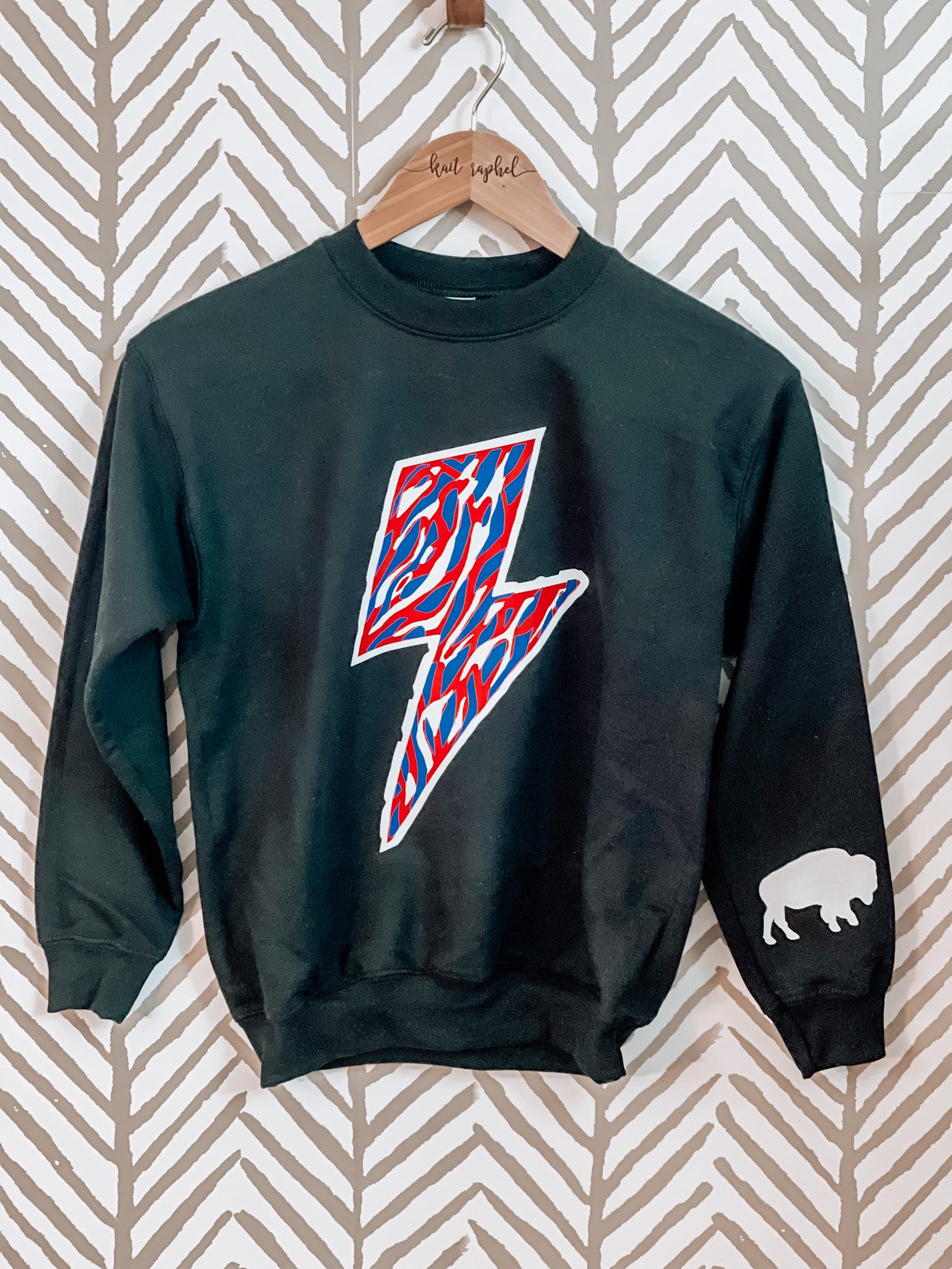 Buffalo Bleached Zubaz Confetti Crew – notabasicbleach